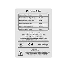 Load image into Gallery viewer, Loom Solar Panel 125 watt - 12 volt Mono Crystalline (Pack of 2)