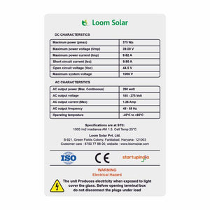 (AC Module) - Loom Solar 375 watt mono panel