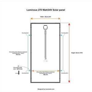 Luminous Solar Panel 270 Watt - 24 Volt